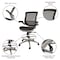 Flash Furniture Black/Graphite Mid-Back Drafting Chair - Flip-Up Arms BL-LB-8801X-D-BK-GR-GG - alternate 4